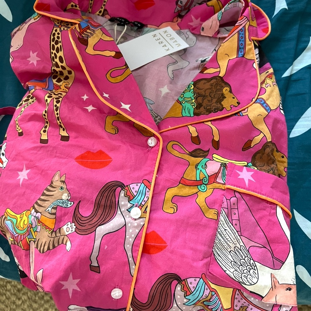 Colorful Carousel Print Pajamas
